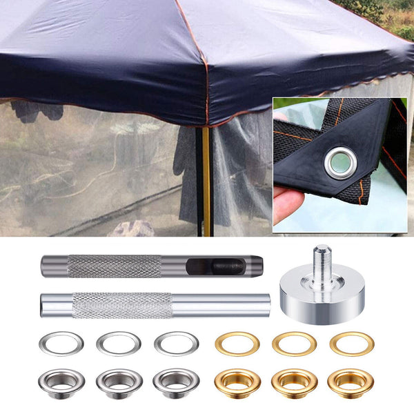 103pcs Eyelet Punch Die Tool Kits + 6mm Eyelets Grommet Washer For Leather Craft