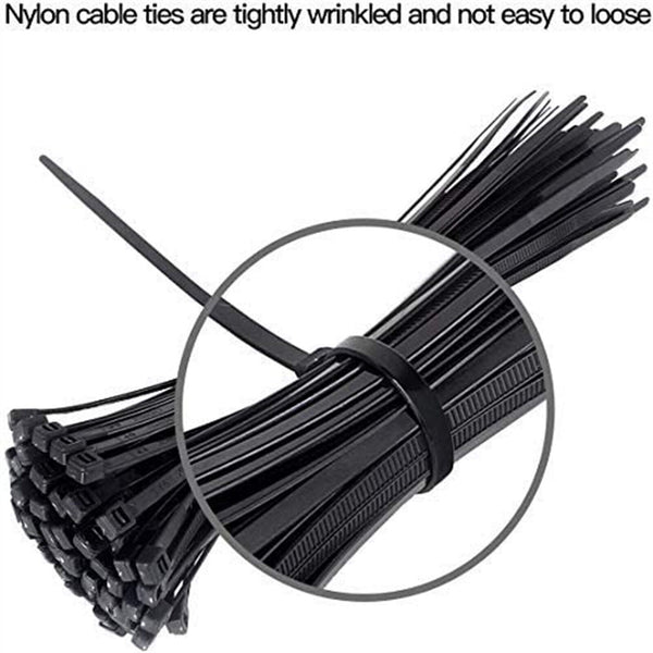 Cable Ties Zip Ties Nylon Stabilised 100Pcs Bulk Black Cable Tie 7.6X450MM AUS