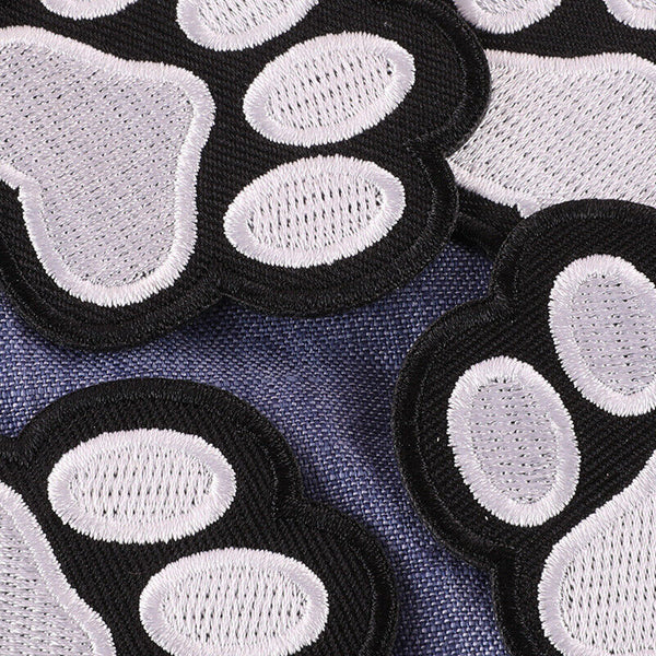 2023 Iron on Patches Paw Print Cat Dog Paw Print DIY Embroidery Patches AU STOCK