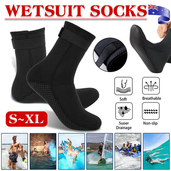 3mm Neoprene Diving Surfing Swim Wetsuit Snorkeling Boots Watersport Socks mc AU