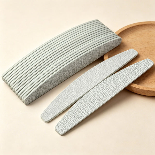 100PCS Professional Nail Files 100/180 Grit Double Sided Manicure Pedicure Buffer