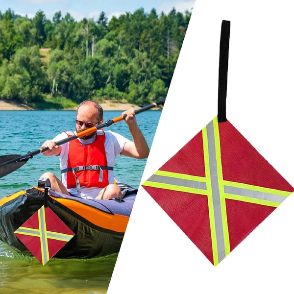 Kayak Safety Flag 2/4 Pack – Foldable Warning Flag for Kayaks, Canoes & Trailer Towing