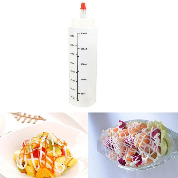 30PCS 250ML Food Grade Squeeze Bottles Cookie Decorating Sauce Bottles