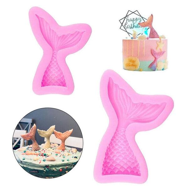 Silicone Mermaid Tail Cake Fondant Mold Chocolate Baking Mould Decor Sugarcraft