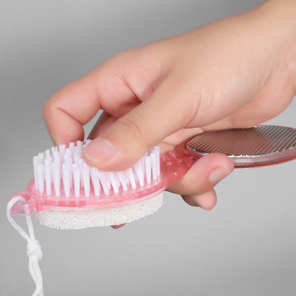 4 in 1 Scrub Remover Tool Exfoliate Health Foot Care Brush Pumice Stone