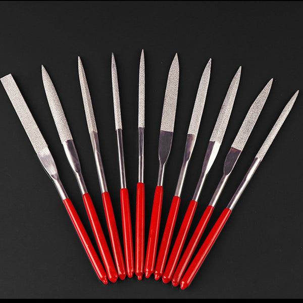 10PCS Woodwork Jewelers Ceramic Diamond Needle Files Set Guitar Repair Tools AU