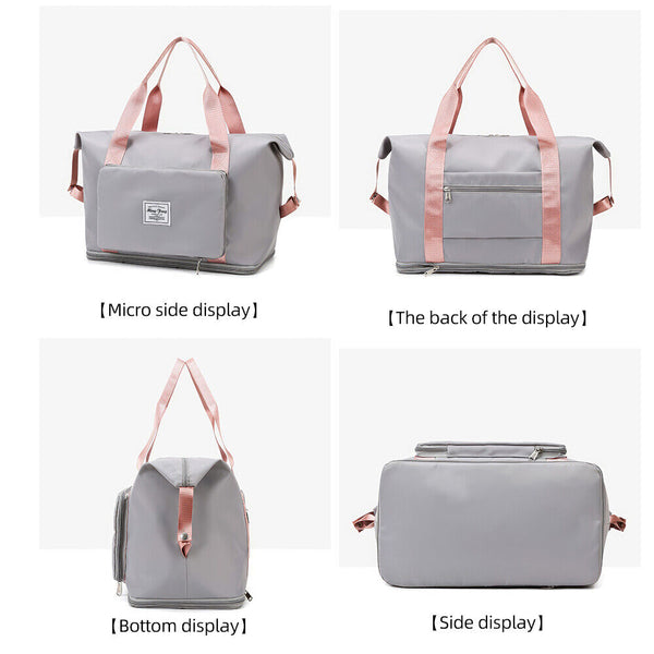 Foldable Travel Bag Unisex Lightweight Large Capacity Folding Duffel Travel Bag