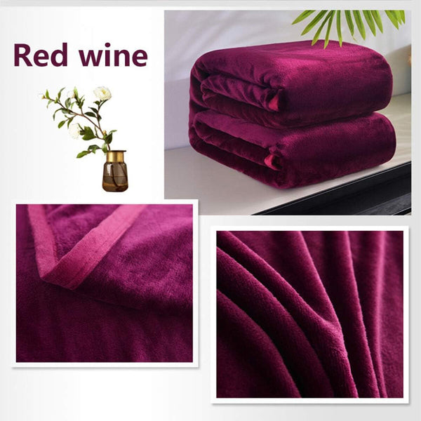 Soft Flannel Fleece Blanket Warm Throw Blanket for Bed Sofa Office Home