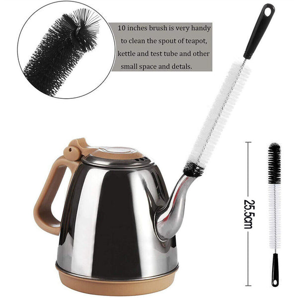 8X/Set  Nylon Straw Brush Set Cleaner Bottle Glass Tube Pipe Small Long Cleaning