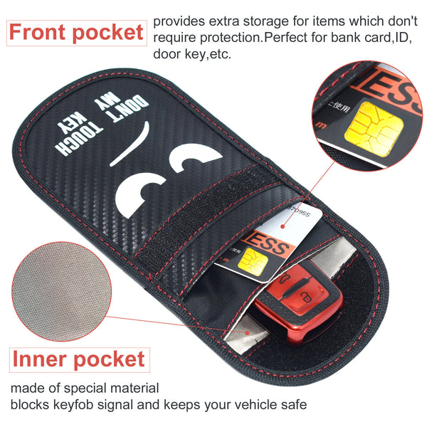 2x Car Key Signal Blocker Case Faraday Cage Fob Pouch Keyless RFID BlockingBag