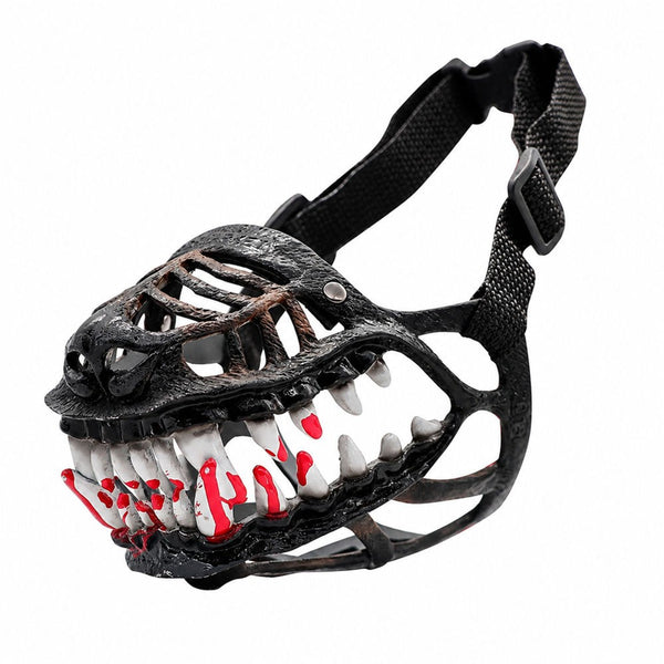 Scary Dog Muzzle, Halloween Funny Scary Monster Dog Muzzle with Teeth Adjustable