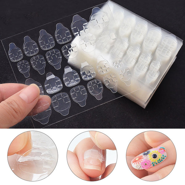 2400Pcs Clear Double Sided Nail Glue Tape Sticker Adhesive Press On Nail Tabs AU