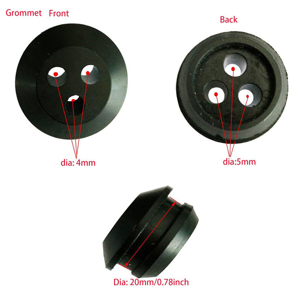 2 set 20mm Fuel tank grommet Hose Filter trimmer blower brushcutter 3 Holes