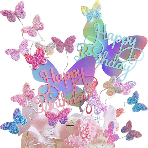 Butterfly Cake Topper Cake Decoration Cake Topper Stick Pack Love Heart AU Stock
