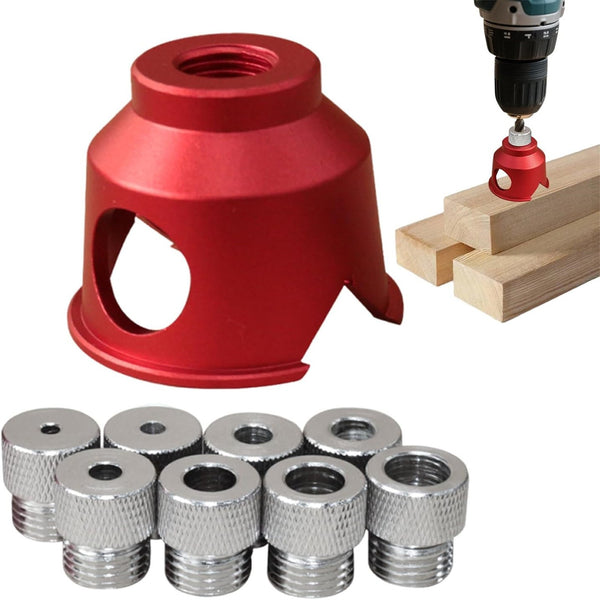 2 Set 90 Degree Drill Guide for 3mm to 10mm Bits – Straight Hole Drilling Positioner for Woodworking
