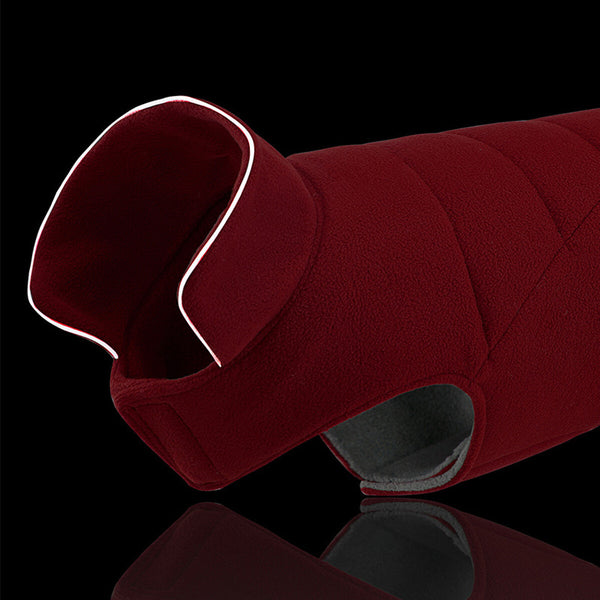Warm Fleece Dog Coat Reversible Winter Pet Jacket Vest for Small to Large Dogs