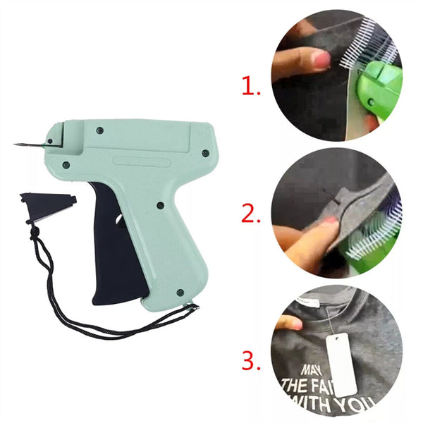 Clothes Garment Price Label Machine Tagging Tags Gun 1000 Barbs 5 Steel Needles