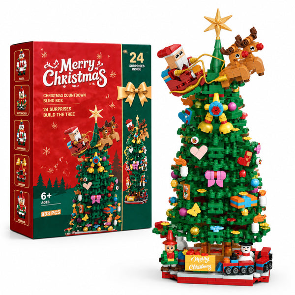 24PCS Advent Calendar 2026 Christmas Tree Building Set Boxes Countdown Block AU