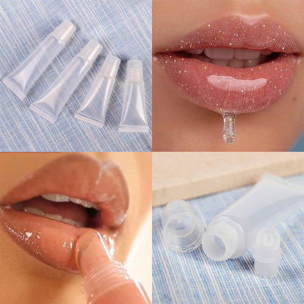 100pcs 8ml Empty Lip Gloss Tubes | Clear Squeeze Lip Balm Containers Refillable