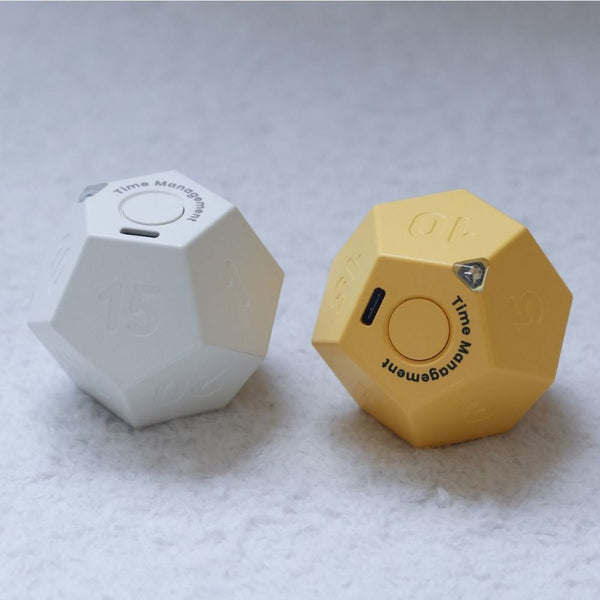 Cube Timer 450mAh Rechargeable Mini Time Management Cube Dodecagon Time Ball