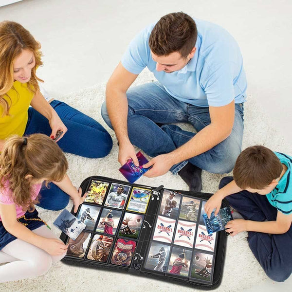 20 x 18-Pocket Card Binder Pages Black Sideload Baseball Trading Folder Storage