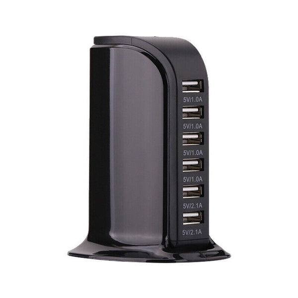 6Ports Charging Station USB Desktop Charger Rapid Tower Power Adapter Wall HUB