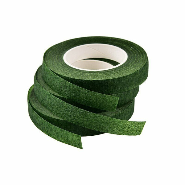 6 Rolls Green Self Adhesive Florist Floral Tape craft supply Stem Wrap 27m AUS