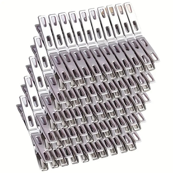 Clothes Clips Pegs Laundry Clothespins Pins Stainless Steel Hanging Hook