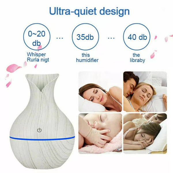 LED Air Diffusers Aroma Oil Humidifier Electric Light Up Bedroom Relax Defuser