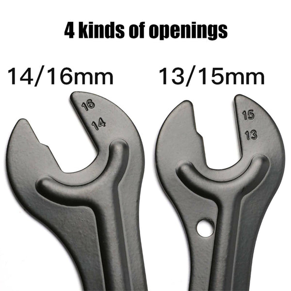 2PCS Bike Hub Cone Wrench Bicycle Wheel Axle Pedal Spanner 13-16 mm Repair Tool