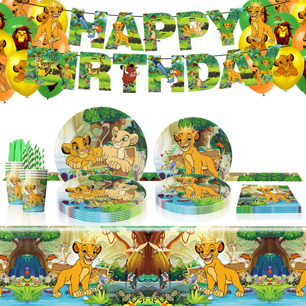 Lion King Tableware Party Supplies Kids Birthday Decoration