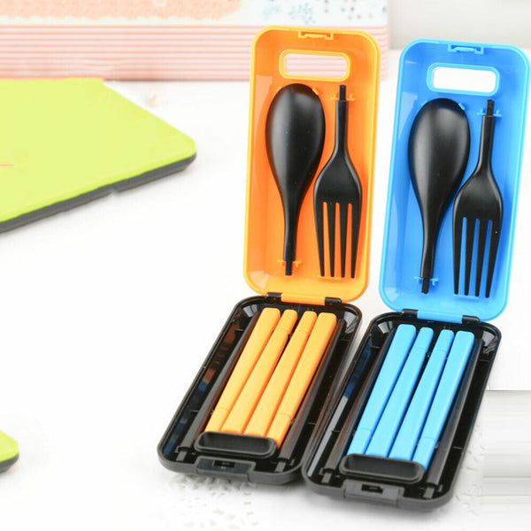 Portable Dinnerware Set Fork Folding Tableware Cutlery Chopsticks Travel