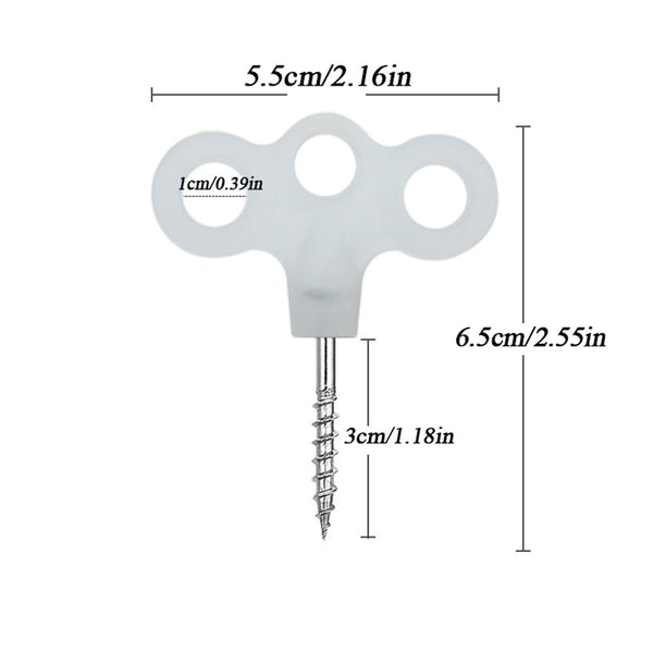 8PCS Glow-in-the-Dark Tent Screws with 2PCS Camping Tent Pole Clips