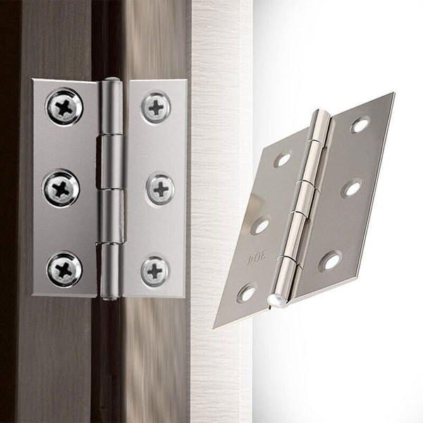 10/20Pcs Internal Door Hinge Ball Bearing Butt Hinges  Polished Stainless Steel