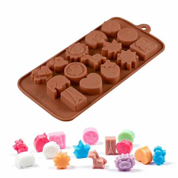 Animals Chocolate Mould Ice Tray Silicone Jelly Candy Cookie Cake Baking Mold
