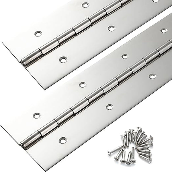 3PCS PIANO HINGE STAINLESS STEEL CABINET BOAT 600 X 25 X 1mm CONTINUOUS HINGES