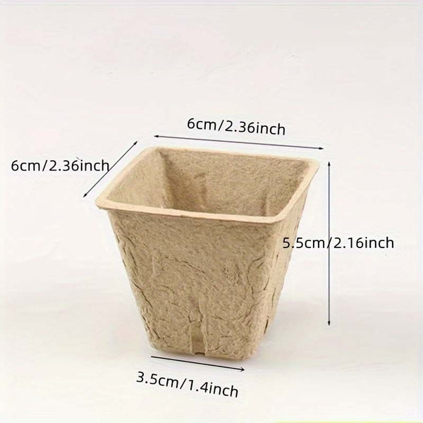 100PCS Seed Starter Peat Gardening Seedling Cup + 100PCS Plant Seed Labels