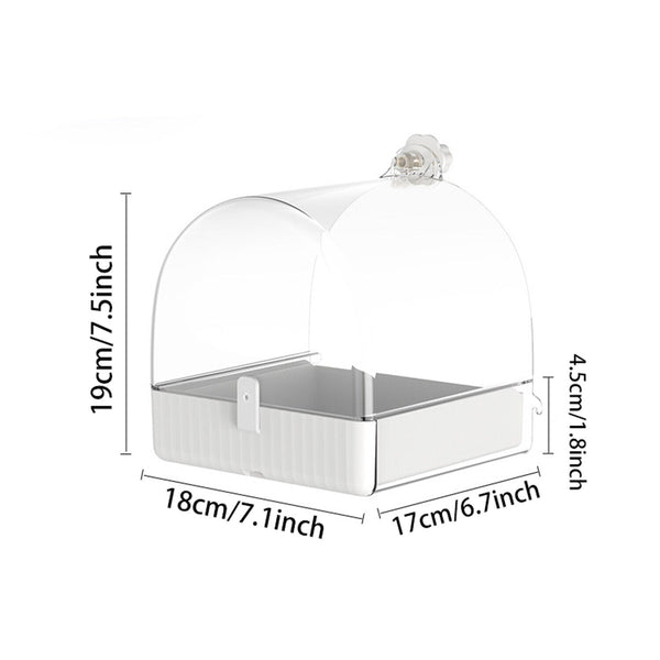 Bird Water Bath Tub For Pet Cage Hanging Bowl Parrot Birdbath Pet Cleaning