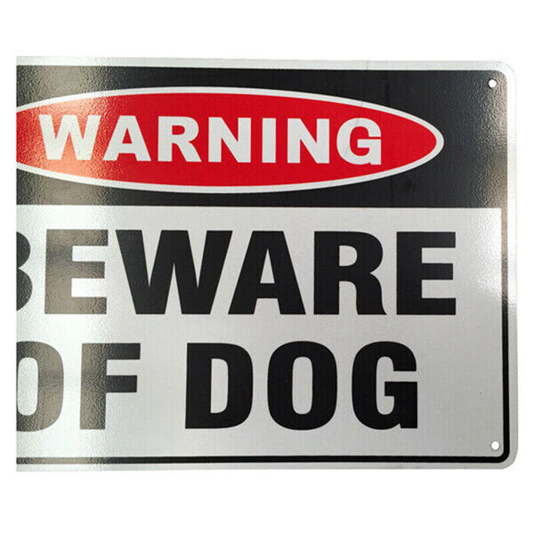 ** FREE SHIPPING ** WARNING BEWARE OF DOG Sign 200 x 300mm Aluminium Signs