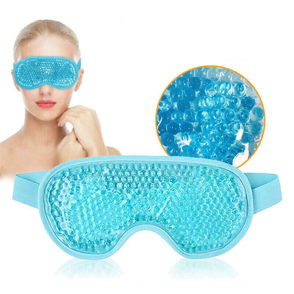 HOT/COLD MASK Gel Beads Eye Spa Reusable Cooling Ice Pack Pain Relief Tired Eyes