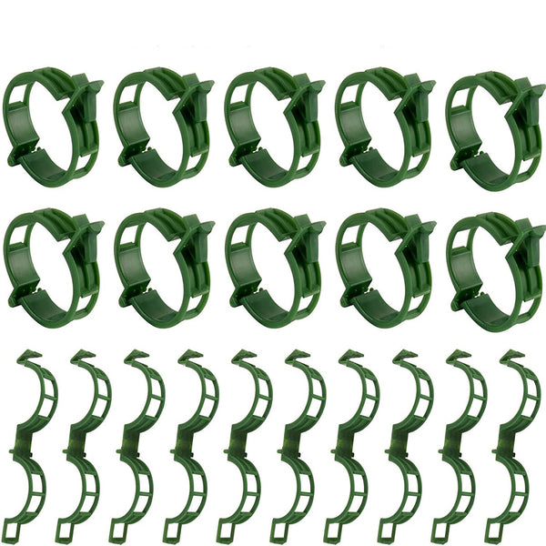 500PCS Green Veggie Garden Plant Support Clip Trellis Twine Greenhouse Vegetable