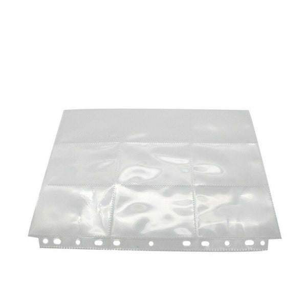 100pcs Wallets Album Pages Collection,Transparent Game Card Sleeves Holder Set