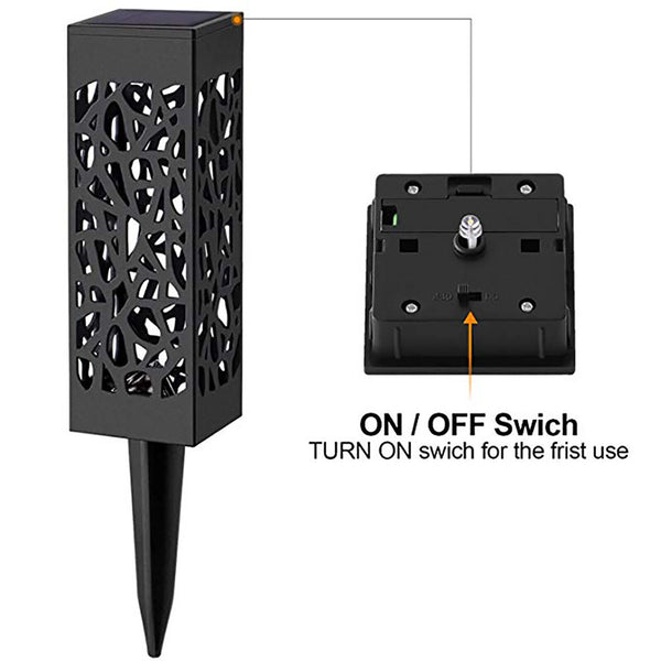 4X Solar Light Waterproof Garden Path Lamp Flickering Dancing Waterproof Lights
