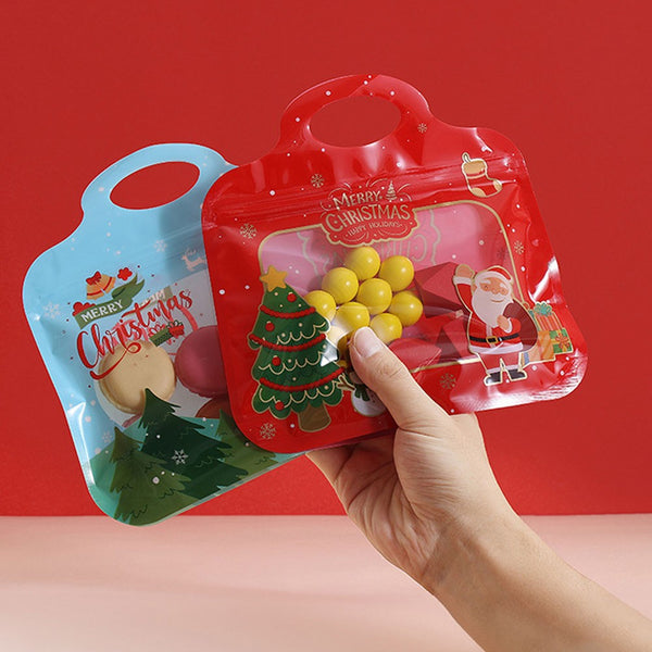 10/20/30PCS Festive Self-Seal Treat Bags, Self Sealing Christmas Treat Bags OD