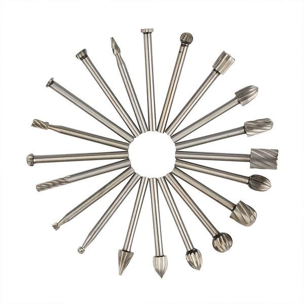 20pcs 3mm Solid Carbide Burrs Set for Rotary Tool Drill Die Carving Accessories