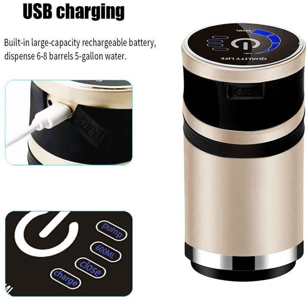 5W Gallon USB Portable Water Bottle Jug Dispenser Automatic Electric Switch Pump