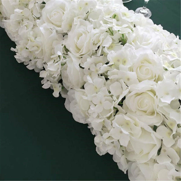 1.8m White Cream Artificial Flowers Arrangement Backdrop Flower Rope Wedding