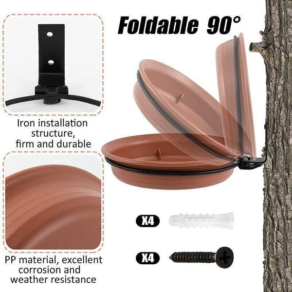 Hanging Bird Feeder Bath Tray Plastic Bird Water Drinker Outdoor Garden Decor AU