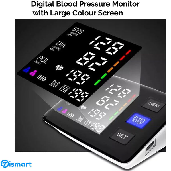 For Home Blood Pressure Monitor Heart Rate BP Machine Sphygmomanometer Upper Arm