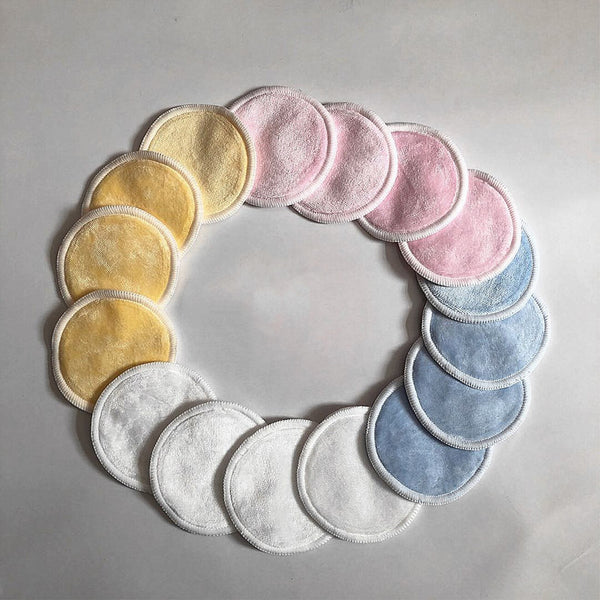 32pcs Reusable Makeup Remover Pads with Laundry Bag | Bamboo Cotton Rounds for Face Cleansing